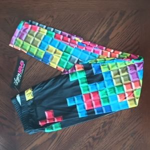 NWT Legging Army one size tetris print leggings